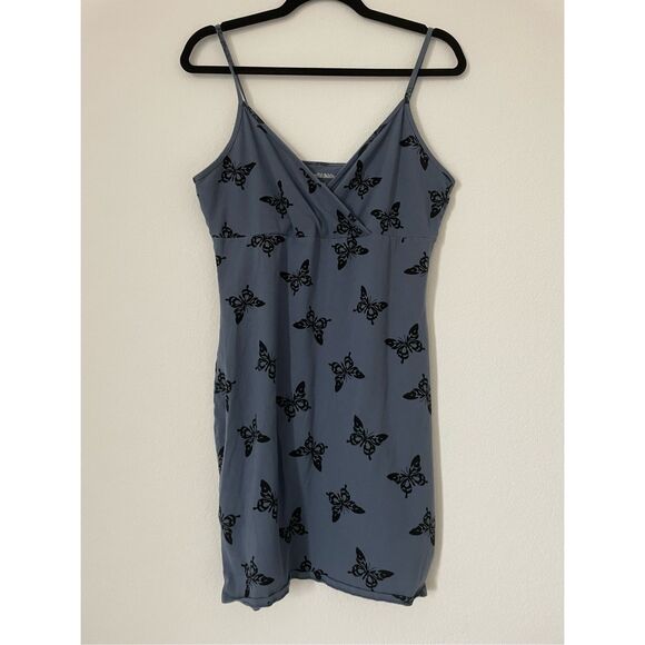 Wild Fable Butterfly Slip Dress Womens 2XL Blue Y2K Grunge Fairycore Festival - Picture 1 of 9